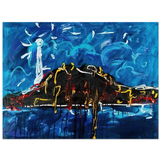 Mario Schifano - Il Vulcano - Art Informel Fine Art Poster - Default Title