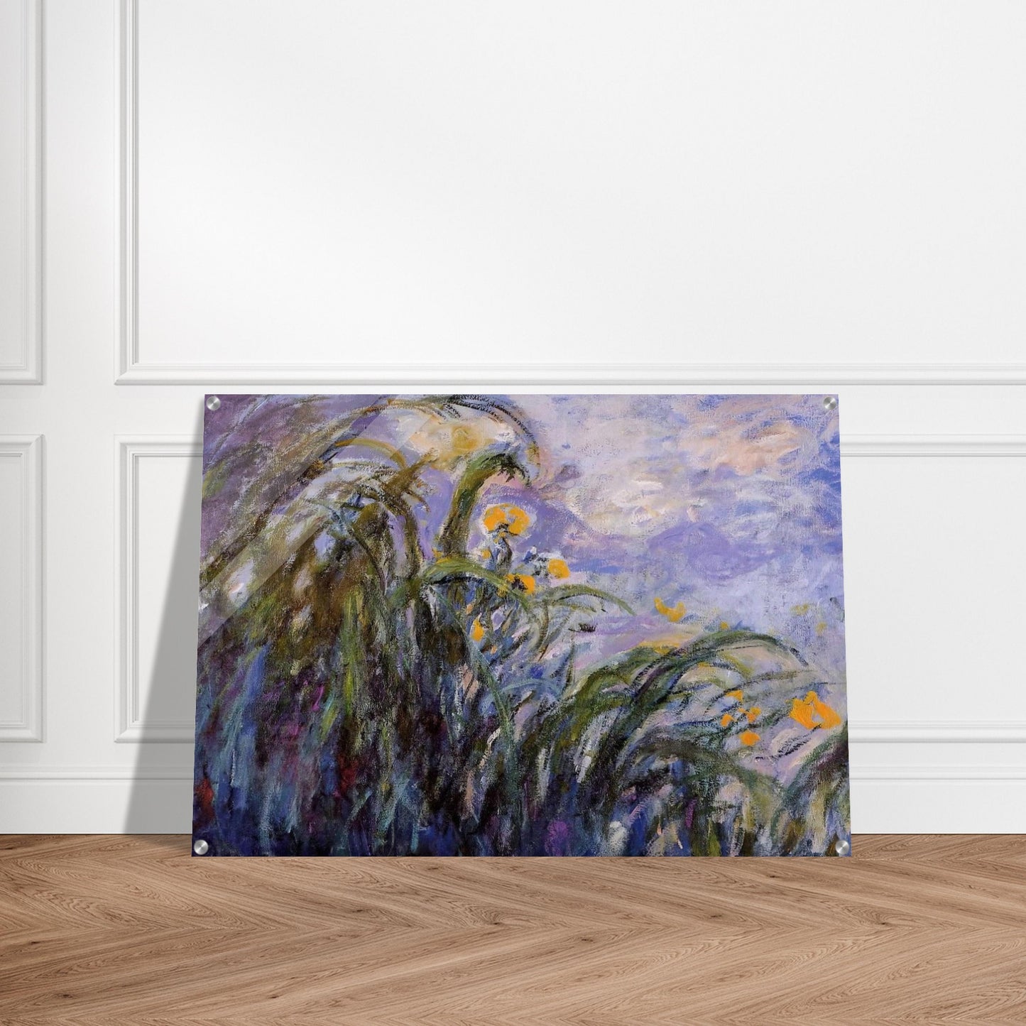 Yellow Irises - claude monet Acrylic Print - 70x100 cm / 28x40″ inches
