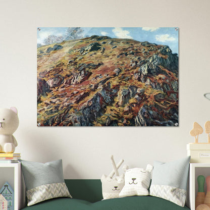 Study of Rocks - claude monet Acrylic Print - 70x100 cm / 28x40″ inches