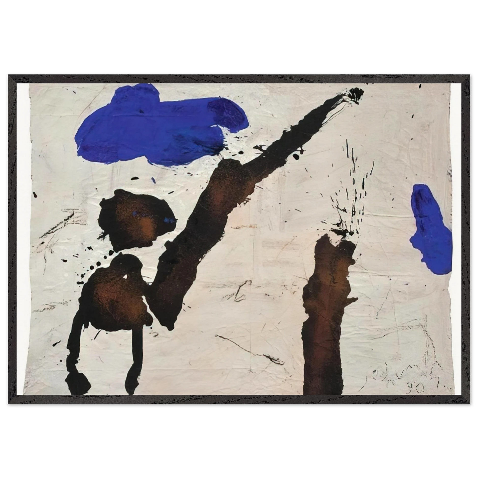 Gc-17 - 1990 - Emil Schumacher Framed Art Print – Black Wooden Frame - Default Title - -Framed Art Print