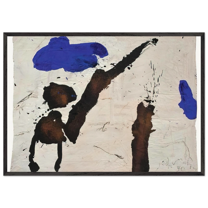 Gc-17 - 1990 - Emil Schumacher 70x100 cm / 28x40 inches Framed Art Print – Black Wooden Frame