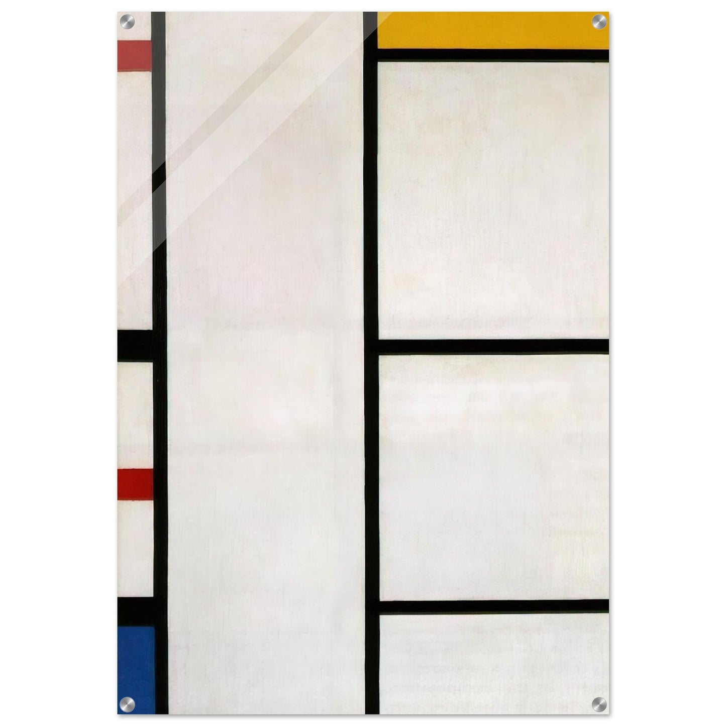 Composition No. III Blanc-Jaune - Piet Mondrian Acrylic Print - 70x100 cm / 28x40″ inches
