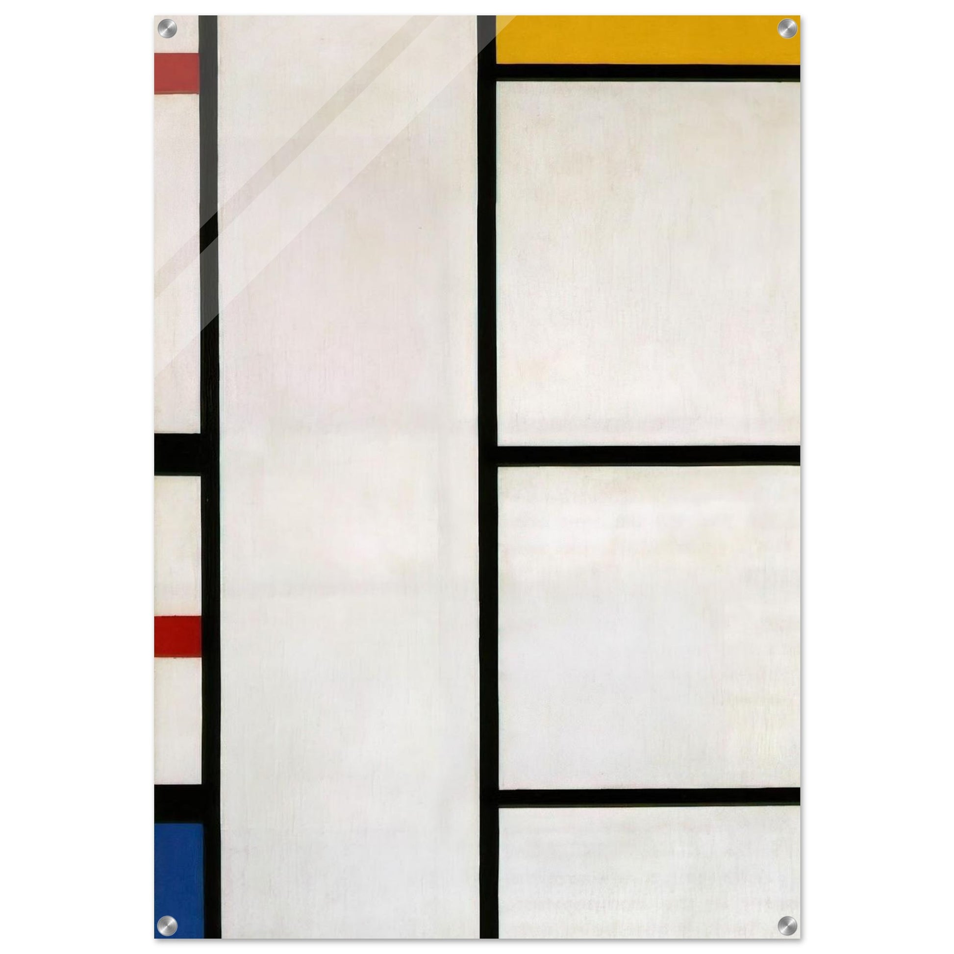 Composition No. III Blanc-Jaune - Piet Mondrian Acrylic Print - 70x100 cm / 28x40″ inches