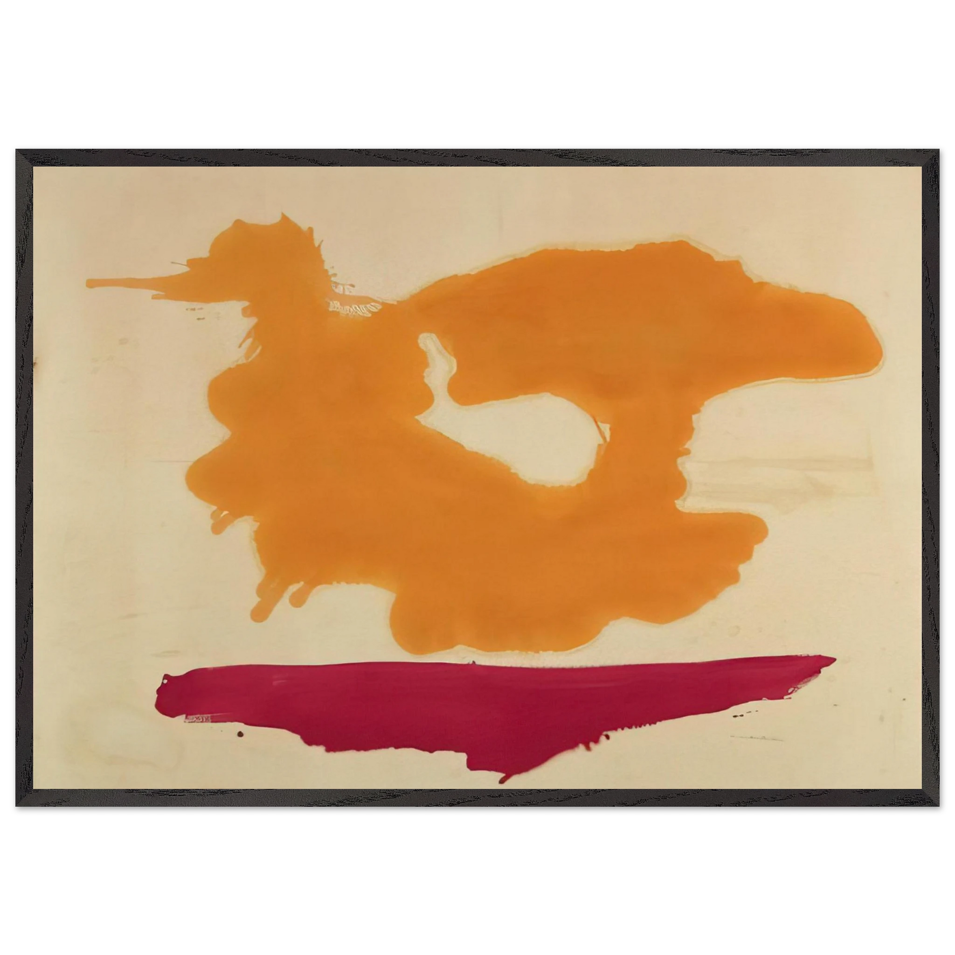 Only Orange - 1963 - Helen Frankenthaler Framed Art Print – Black Wooden Frame - Default Title - -Framed Art Print