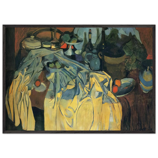 STILL LIFE ON THE TABLE 1904 - Andre Derain Framed Art Print – Black Wooden Frame - Default Title - -Framed Art Print