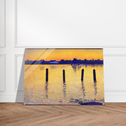 SAILBOATS ON THE RIVER SCHELDT 1892 - Theo van Rysselberghe Acrylic Print - 70x100 cm / 28x40″ inches | Theo van Rysselberghe Wall Art | Theo van Rysselberghe Prints