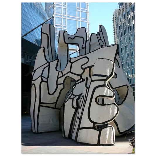 Jean Dubuffet - MONUMENT WITH STANDING BEAST 1984 Fine Art Poster - Default Title
