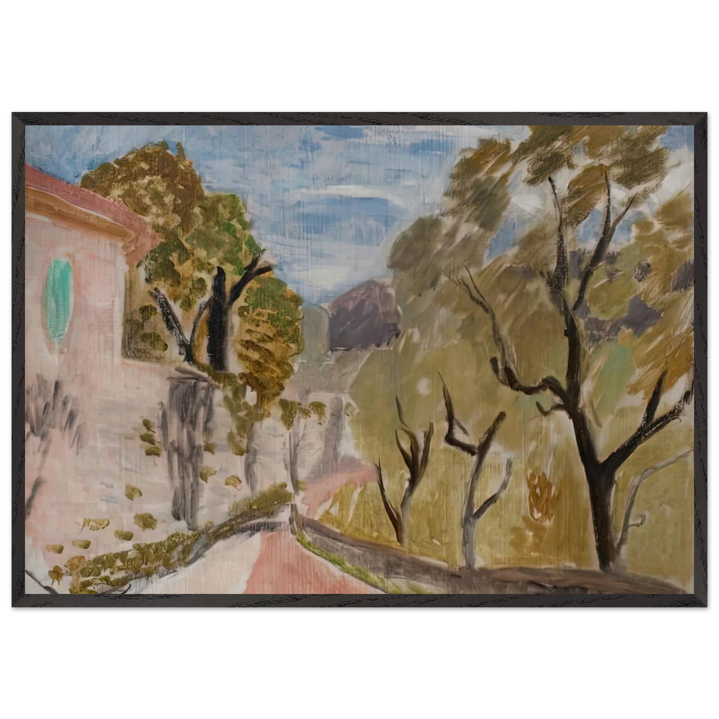 PAYSAGE OU RUE DANS LE MIDI 1918 - Henri Matisse Framed Art Print – Black Wooden Frame - Default Title - -Framed Art Print