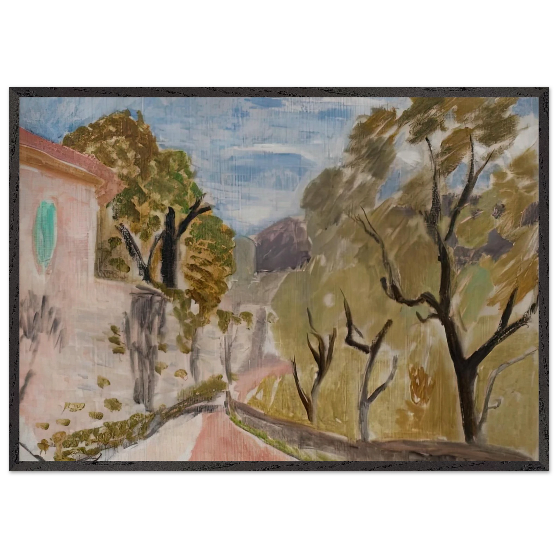 PAYSAGE OU RUE DANS LE MIDI 1918 - Henri Matisse Framed Art Print – Black Wooden Frame - Default Title - -Framed Art Print