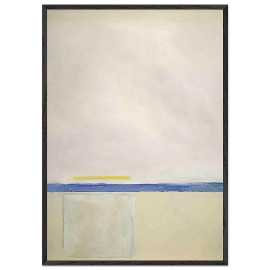 Low White Sun Box - 1965 - Theodoros Stamos Framed Art Print – Black Wooden Frame - Default Title - -Framed Art Print