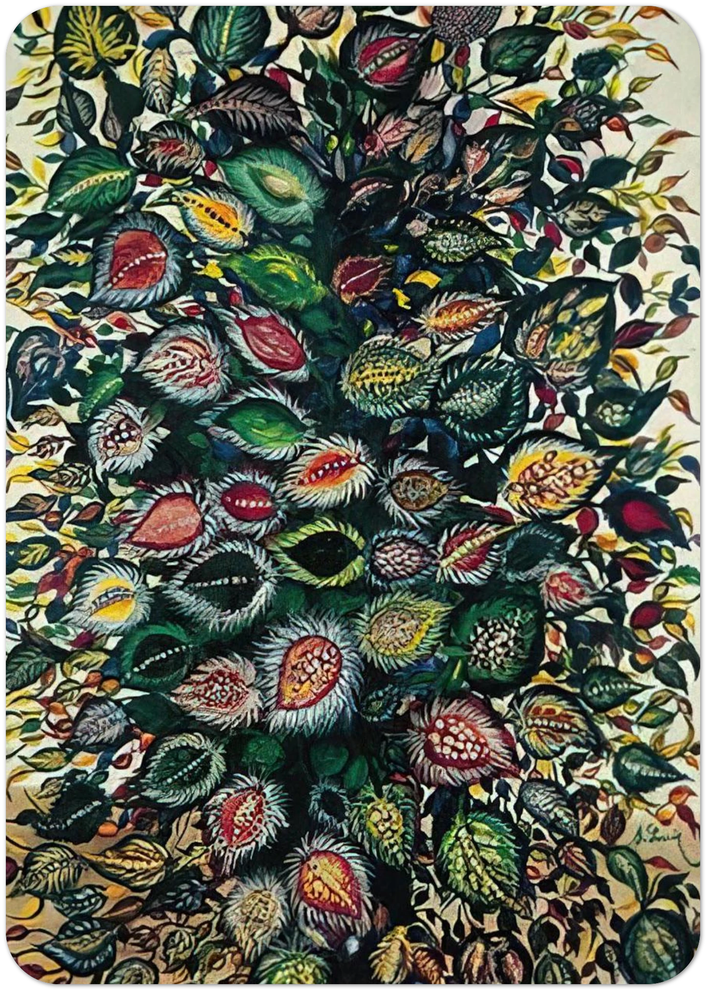 Feuilles - 1929 By Seraphine Louis Pack of 10 Post Cards | Seraphine Louis Post Cards | A6 (10.5 x 14.8 cm) - 4.1 x 5.8 inches