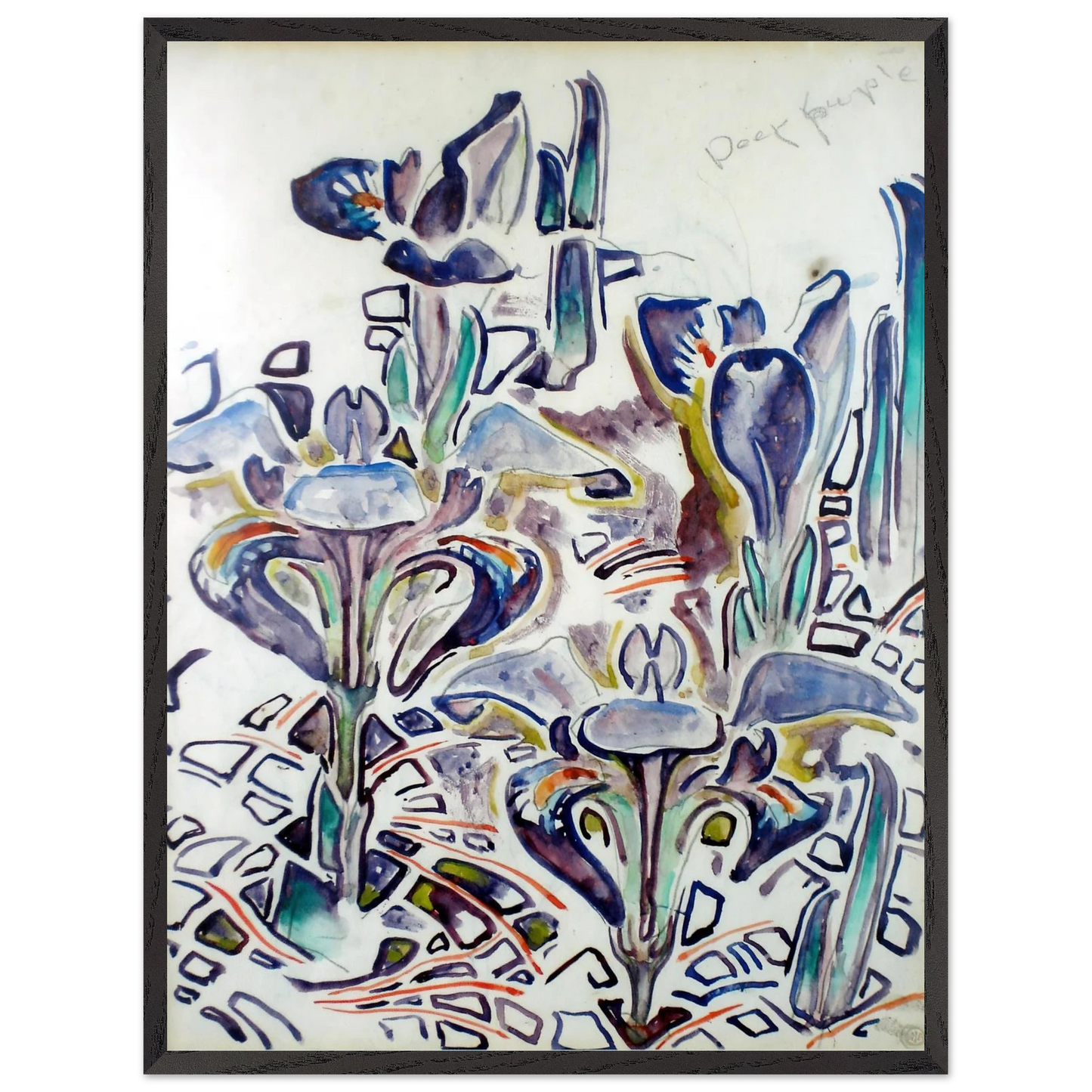 Walter Inglis Anderson - Walter Anderson Wall art - 30x45 cm / 12x18 Inches - Premium Wooden Framed Poster With Fine Art Paper - Black frame