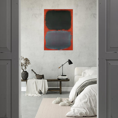 Untitled Gray, Gray on Red - 1968 - Mark Rothko Brushed Aluminum Print - 70x100 cm / 28x40 inches | Mark Rothko Aluminum Print | Mark Rothko Prints