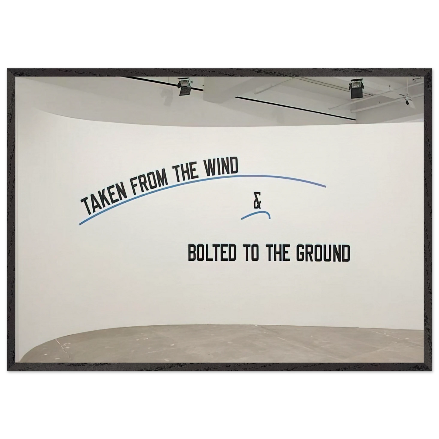 Taken From the Wind - 2009 - Lawrence Weiner Framed Art Print – Black Wooden Frame - Default Title - -Framed Art Print