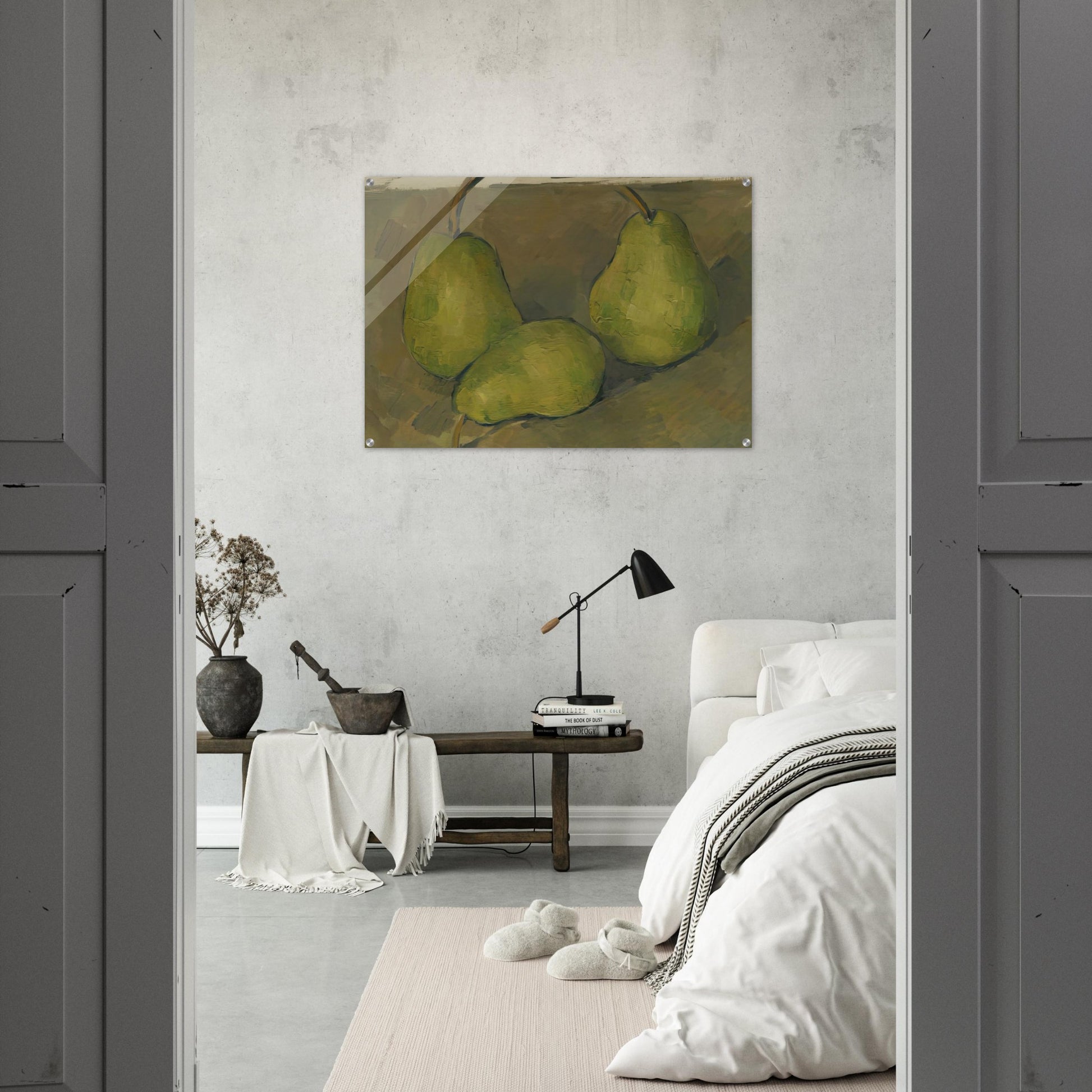 Three Pears - Paul Cézanne Acrylic Print - 70x100 cm / 28x40″ inches | Paul Cézanne Wall Art | Paul Cézanne Prints