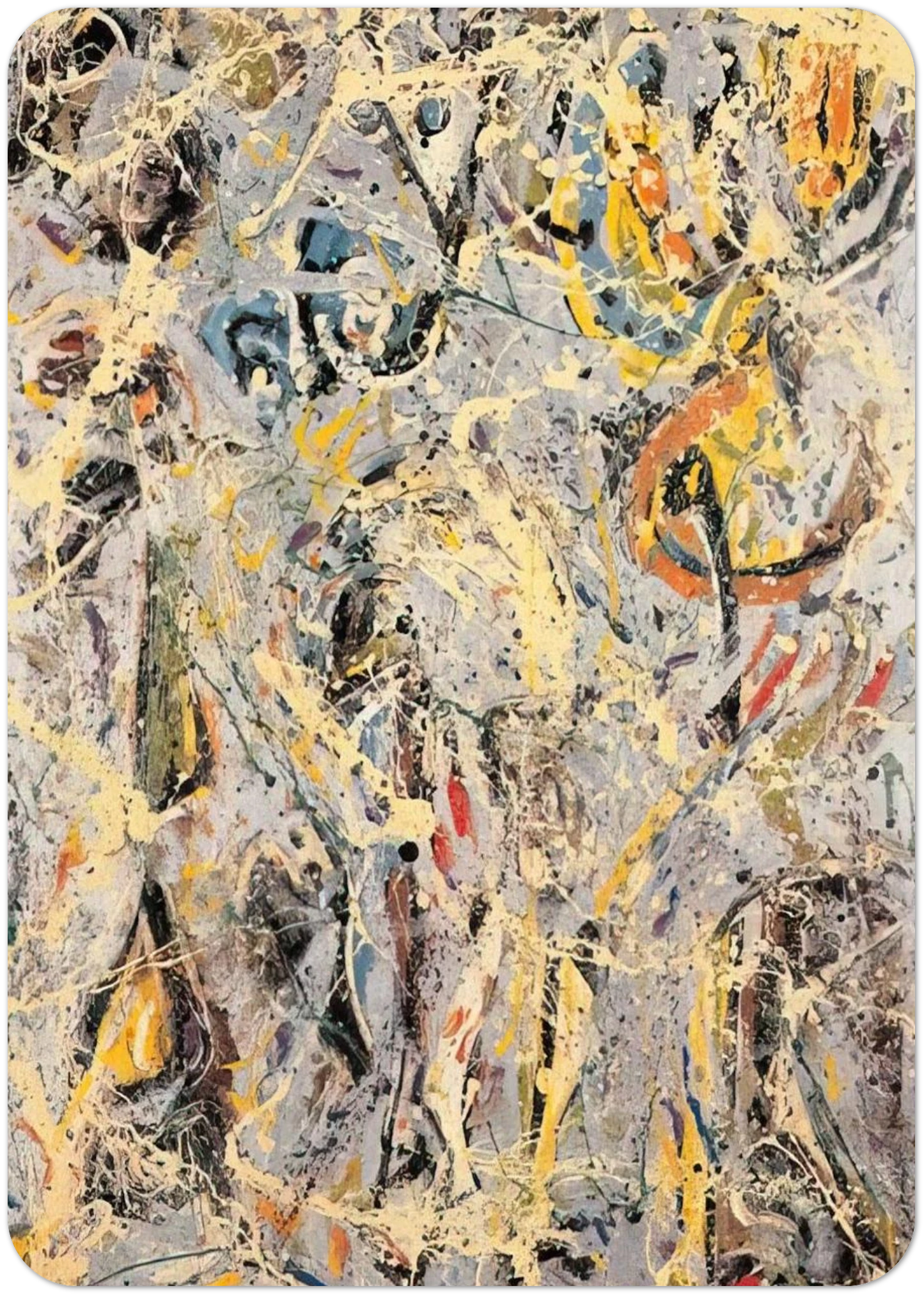 GALAXY 1947 By Jackson Pollock Pack of 10 Post Cards | Jackson Pollock Post Cards | A6 (10.5 x 14.8 cm) - 4.1 x 5.8 inches