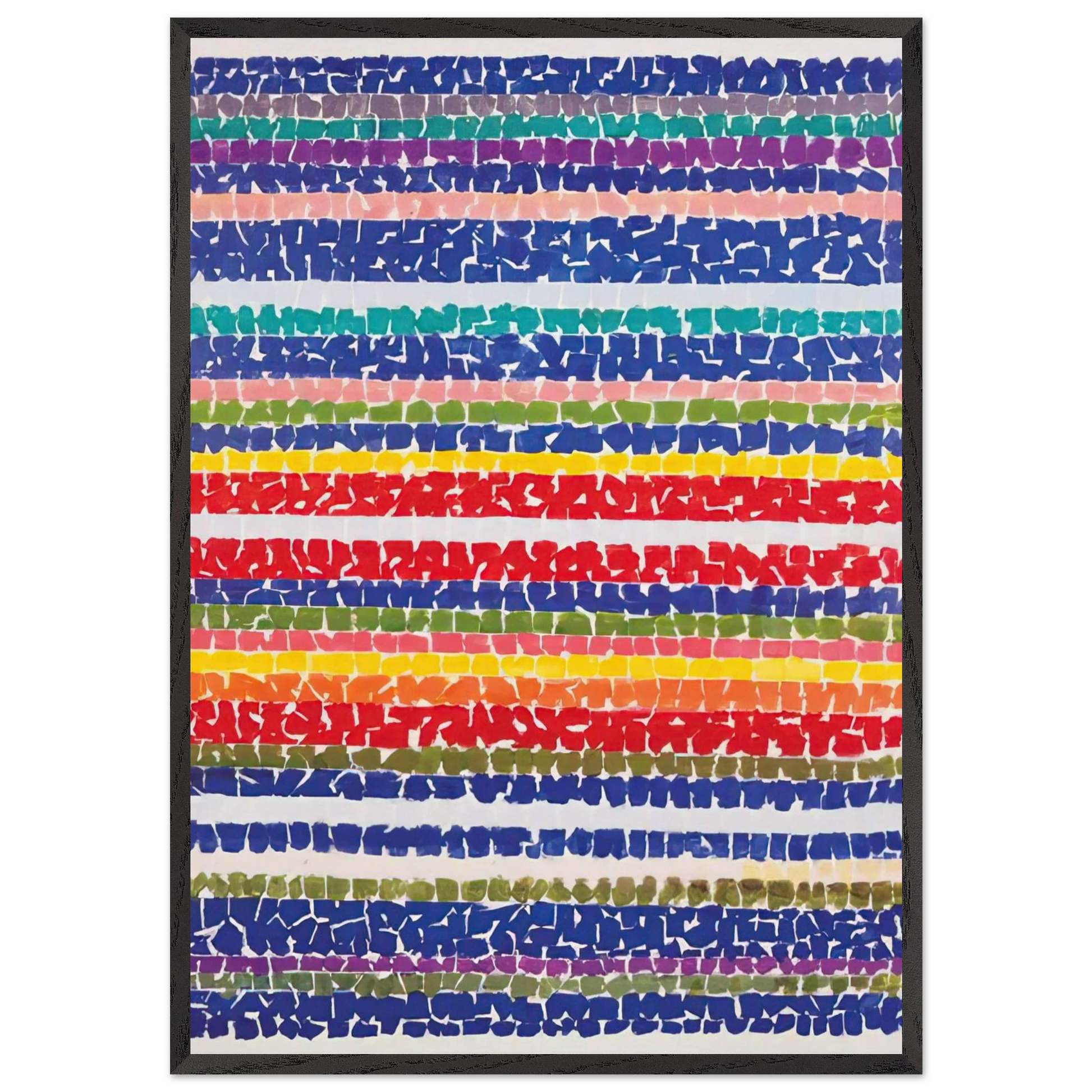 AIR VIEW OF A SPRING NURSERY 1966 - Alma Woodsey Thomas Framed Art Print – Black Wooden Frame - Default Title - -Framed Art Print