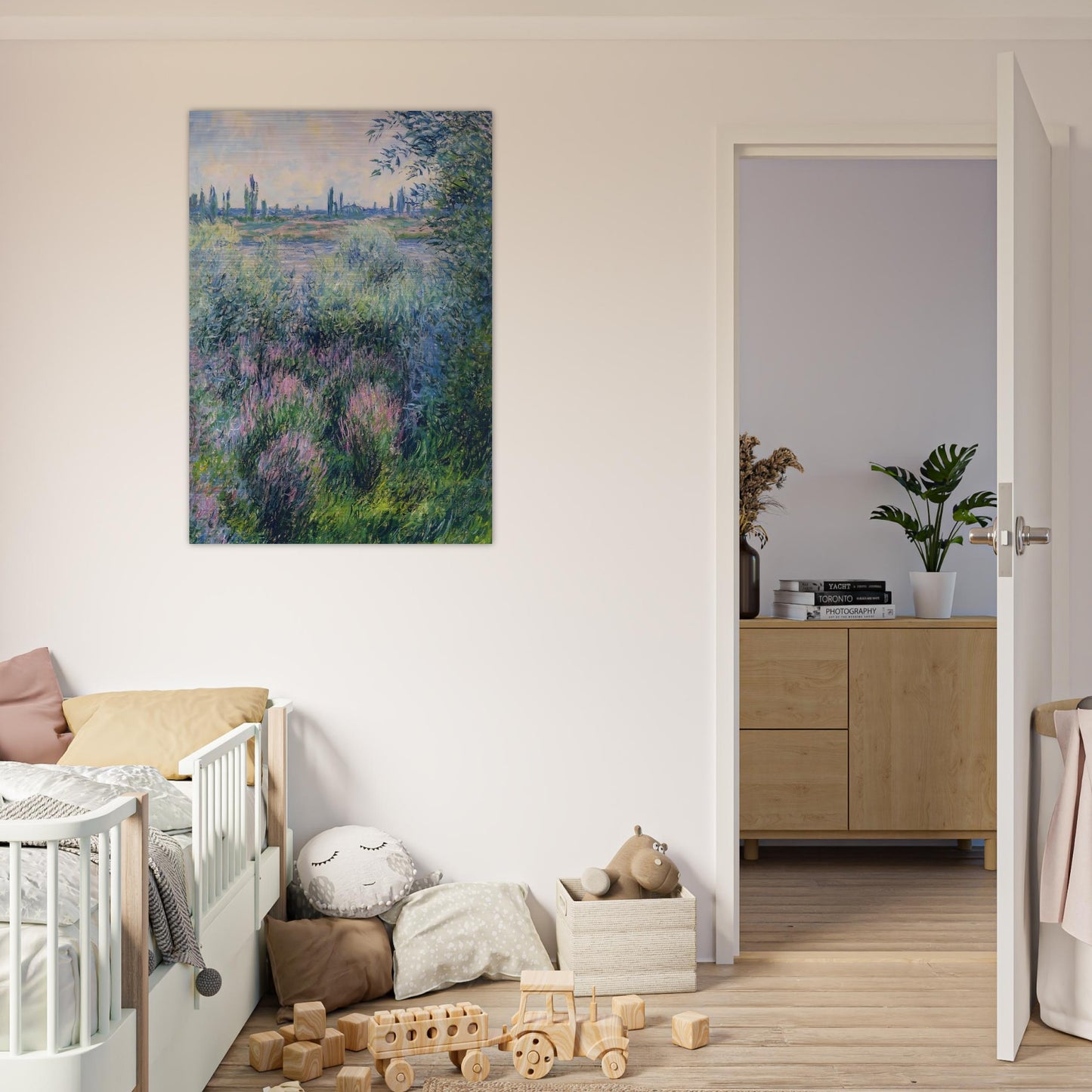 Spot on the Banks of the Seine - claude monet Brushed Aluminum Print - 70x100 cm / 28x40 inches | claude monet Aluminum Print | claude monet Prints