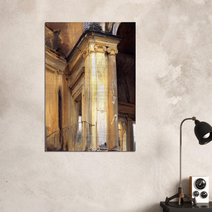 Roman Architecture - John Singer Sargent Brushed Aluminum Print - 70x100 cm / 28x40 inches | John Singer Sargent Aluminum Print | John Singer Sargent Prints