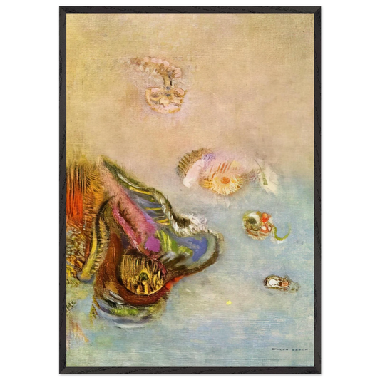 ANIMALS OF THE SEA 1910 - Odilon Redon Framed Art Print – Black Wooden Frame - Default Title - -Framed Art Print
