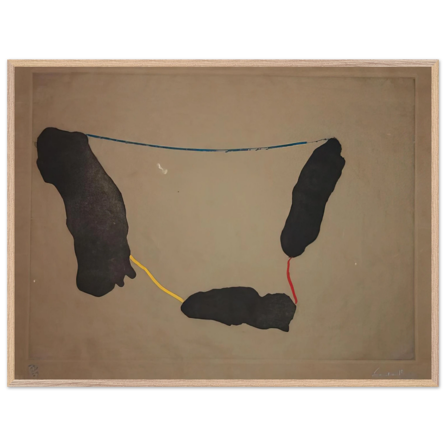 Helen Frankenthaler - Connected By Joy - 1973 Wall art - 50x70 cm / 20x28 inches - Premium Wooden Framed Poster With Fine Art Paper - Wood frame
