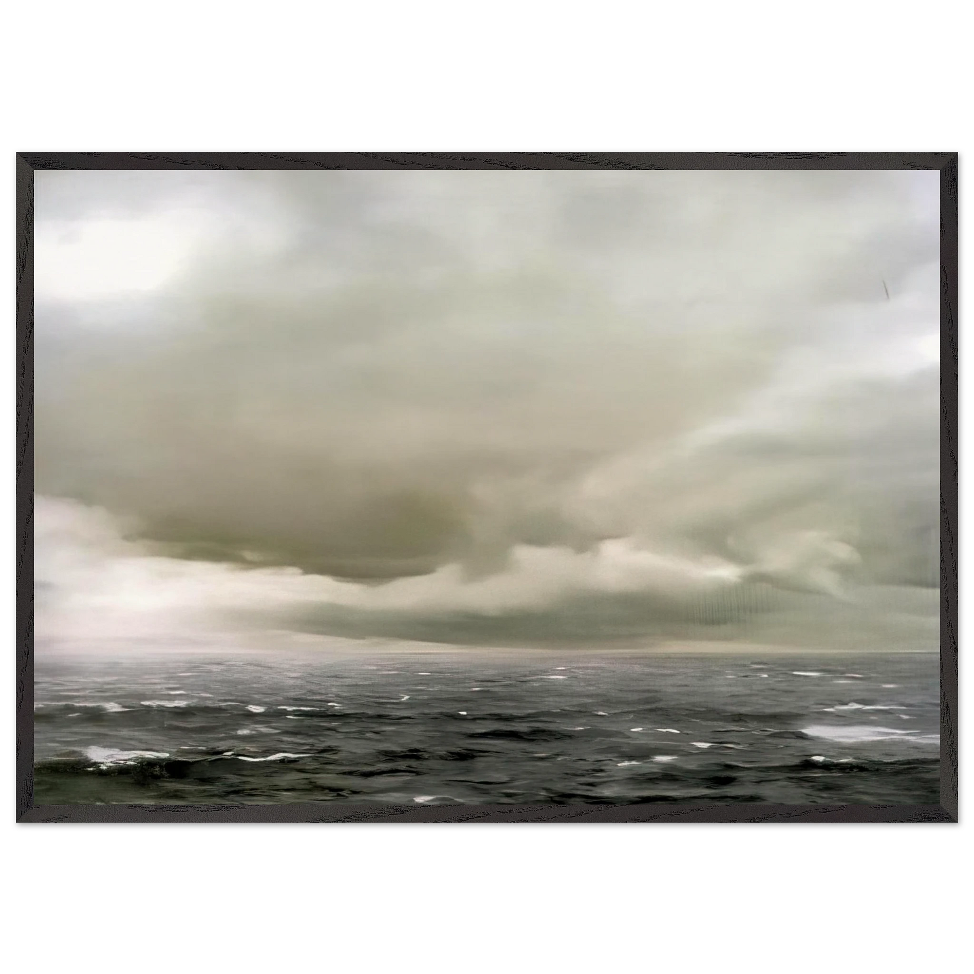 SEASCAPE CLOUDY - Gerhard Richter Framed Art Print – Black Wooden Frame - Default Title - -Framed Art Print