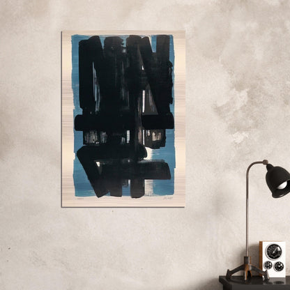 Lithographie No. 5 - 1957 - Pierre Soulages Brushed Aluminum Print - 70x100 cm / 28x40 inches | Pierre Soulages Aluminum Print | Pierre Soulages Prints