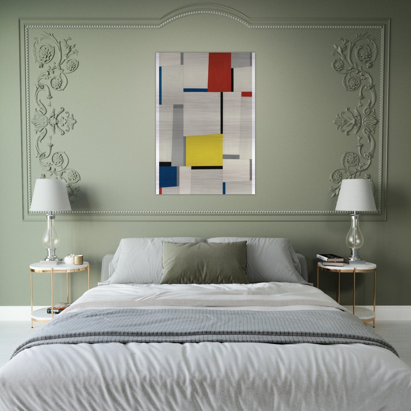 Relational Painting #65 - 1953 - Fritz Glarner Brushed Aluminum Print - 70x100 cm / 28x40 inches | Fritz Glarner Aluminum Print | Fritz Glarner Prints