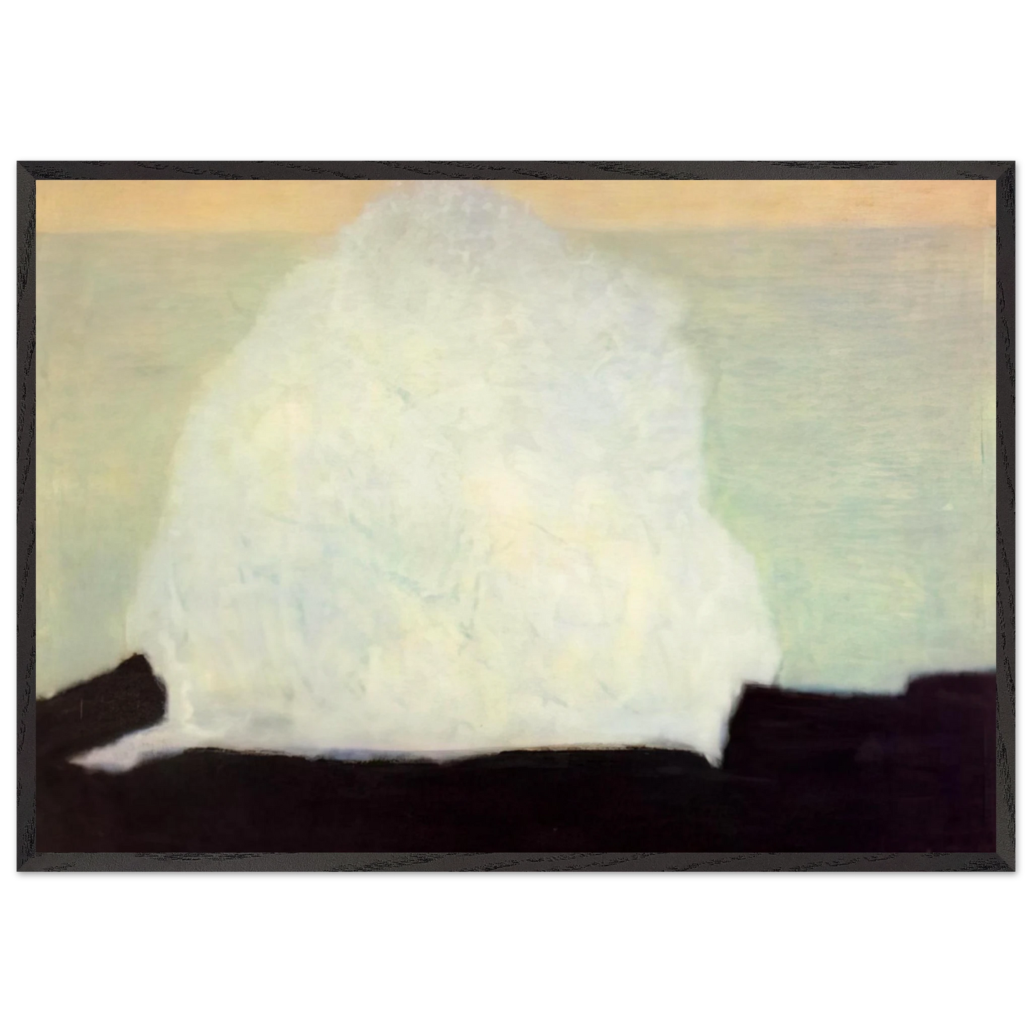 White Wave - 1954 - Milton Avery Framed Art Print – Black Wooden Frame - Default Title - -Framed Art Print