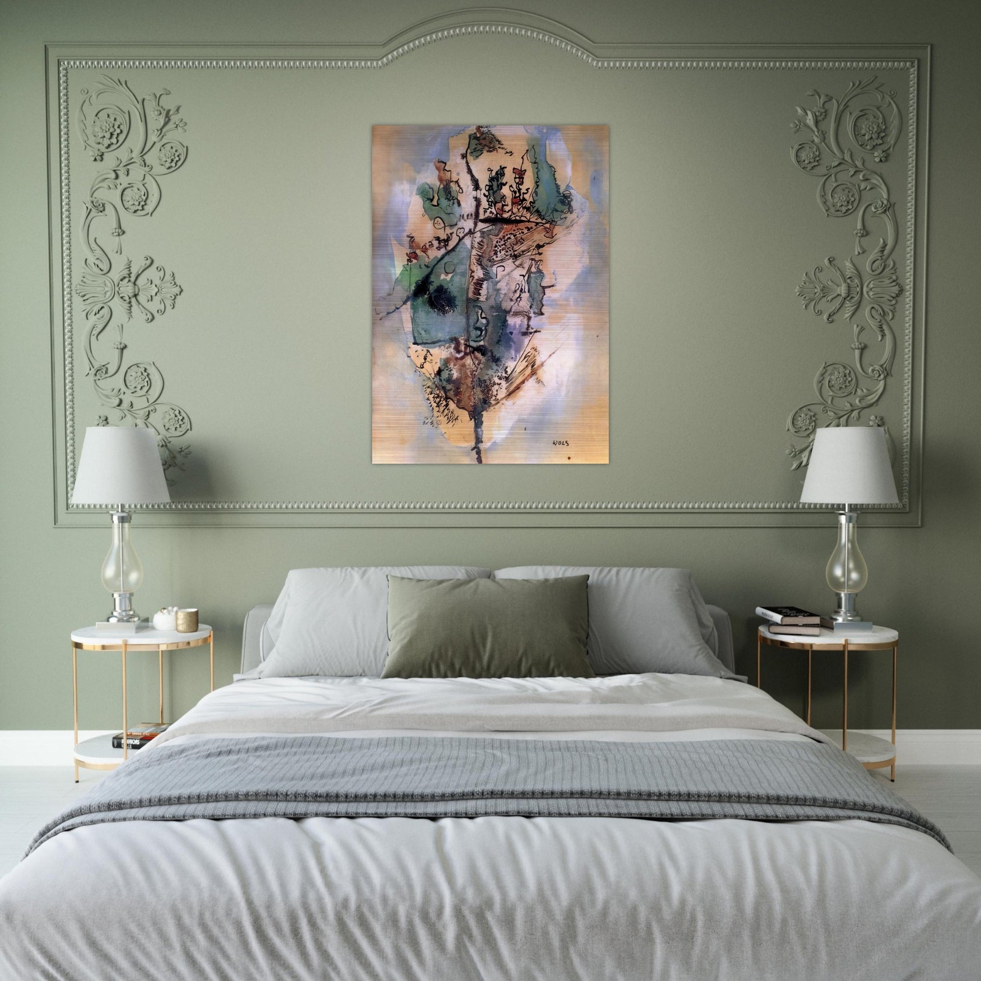 Bleu optimiste - 1951 - Wols Brushed Aluminum Print - 70x100 cm / 28x40 inches | Wols Aluminum Print | Wols Prints