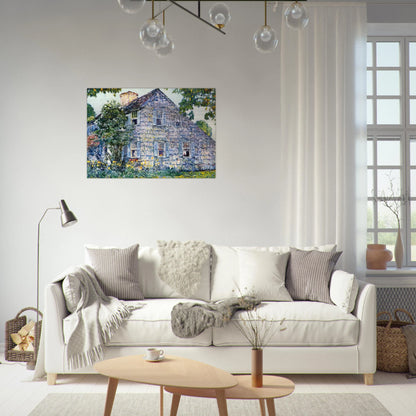 Old House, East Hampton - Childe Hassam Brushed Aluminum Print - 70x100 cm / 28x40 inches | Childe Hassam Aluminum Print | Childe Hassam Prints
