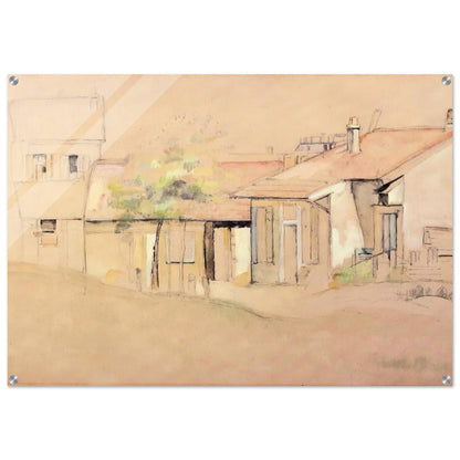 Cottages - Paul Cézanne Acrylic Print - 70x100 cm / 28x40″ inches
