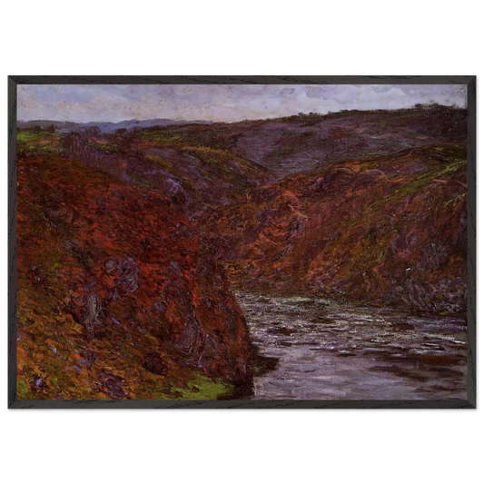 Valley of the Creuse Grey Sky - claude monet Framed Art Print – Black Wooden Frame - Default Title - -Framed Art Print