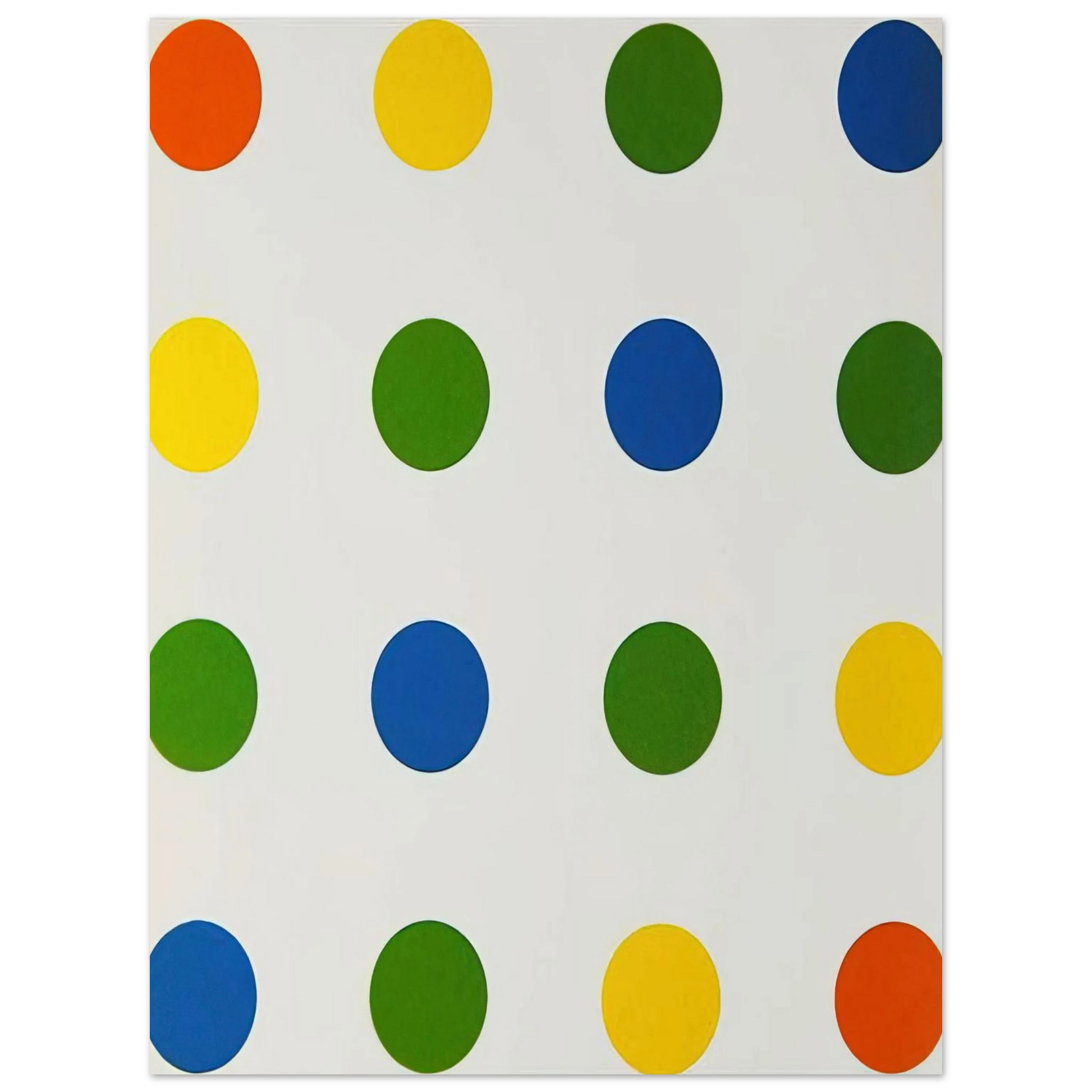 Francois Morellet - Bleu-Vert-Jaune-Orange - 1954 Fine Art Poster - Default Title
