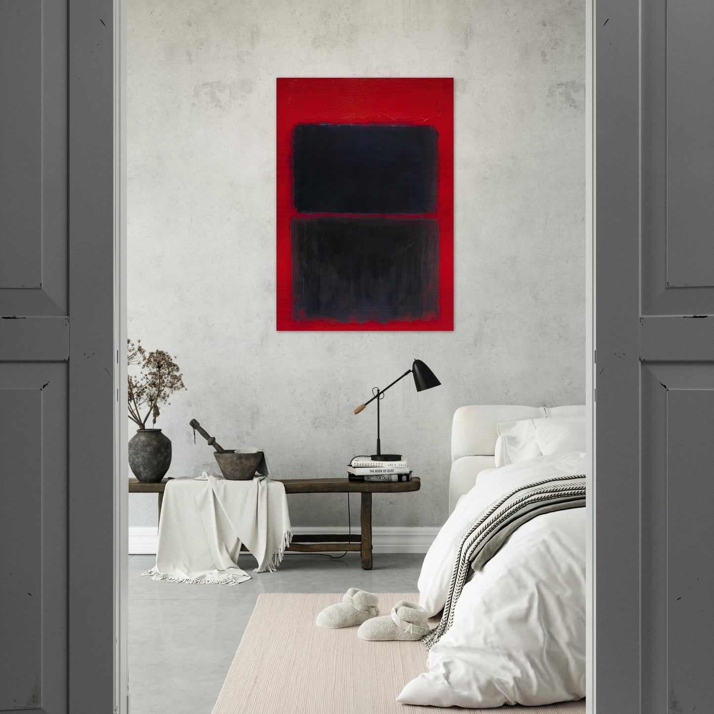 Light Red Over Black - 1957 - Mark Rothko Brushed Aluminum Print - 70x100 cm / 28x40 inches | Mark Rothko Aluminum Print | Mark Rothko Prints