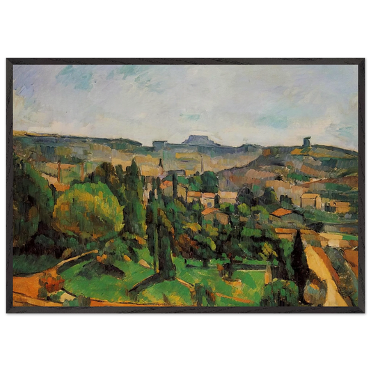 Ile de France Landscape - Paul Cezanne Framed Art Print – Black Wooden Frame - Default Title - -Framed Art Print