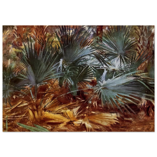 Palmettos - John Singer Sargent Brushed Aluminum Print - 70x100 cm / 28x40 inches | John Singer Sargent Aluminum Print | John Singer Sargent Prints
