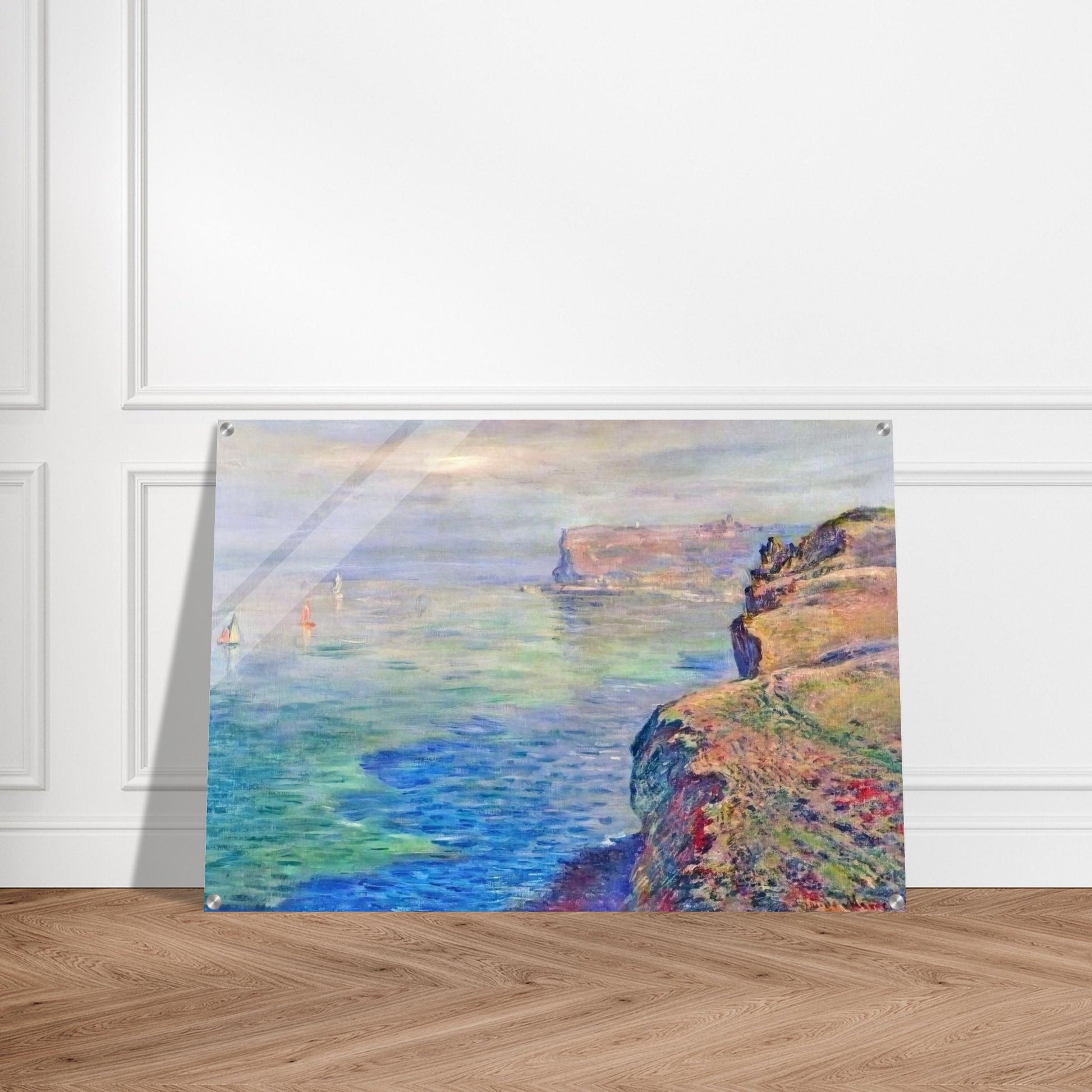 Cliff at Grainval near Fecamp - claude monet Acrylic Print - 70x100 cm / 28x40″ inches