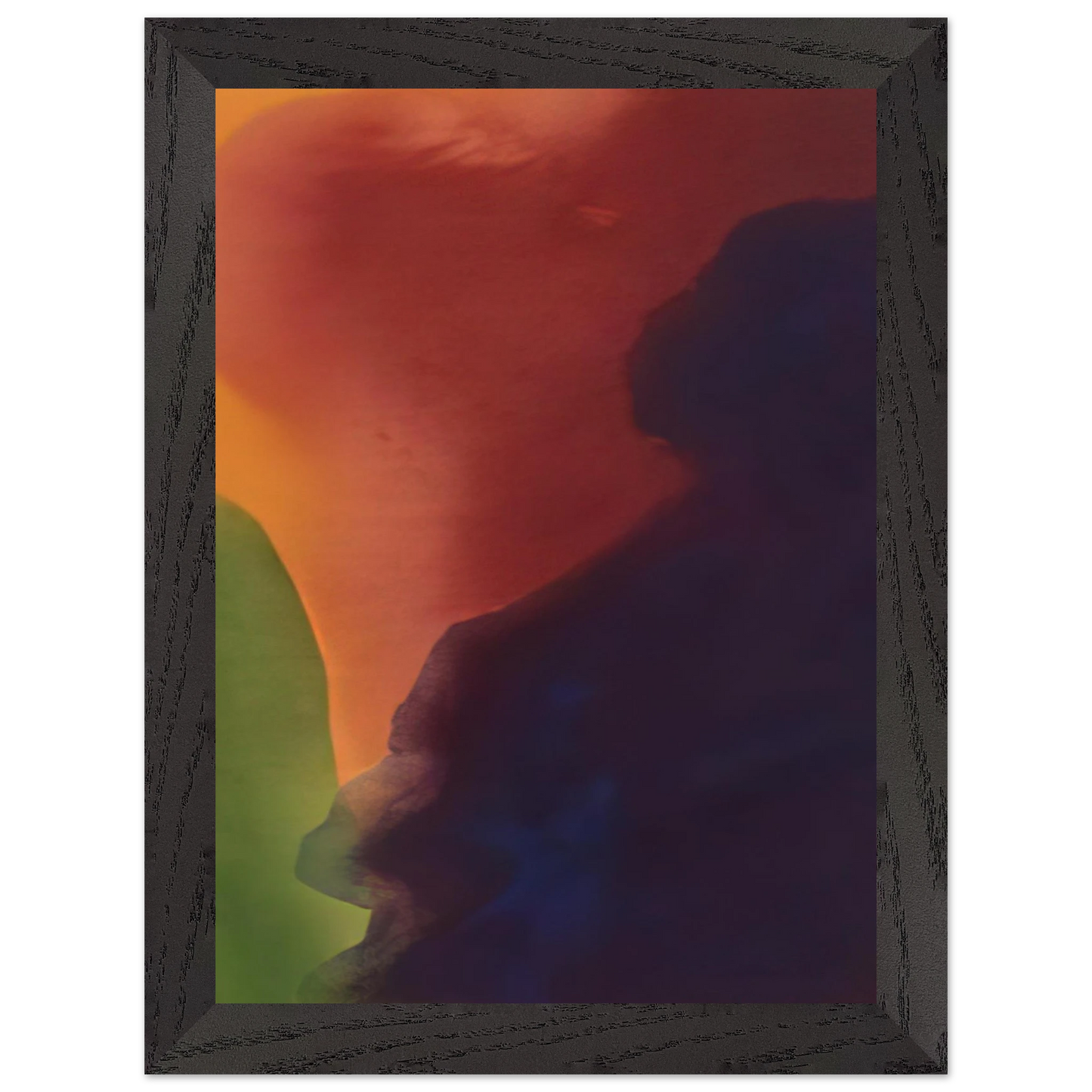 Helen Frankenthaler - Blue Atmosphere III - 1963 Wall art - 21x29.7 cm / 8x12" - Premium Wooden Framed Poster With Fine Art Paper - White frame