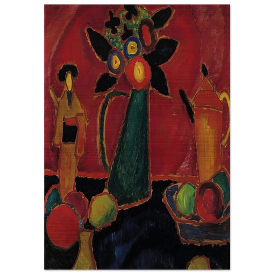 JAPANESE FLOWER 1913 - Alexej von Jawlensky Brushed Aluminum Print - 70x100 cm / 28x40 inches | Alexej von Jawlensky Aluminum Print | Alexej von Jawlensky Prints