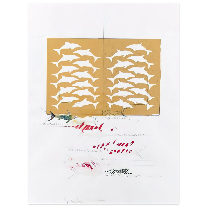 Alighiero Boetti - FANNO CINQUE 1988  75x100 cm / 30x40inches Fine Art Poster