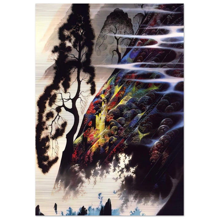 Radiant Splendor - Eyvind Earle Brushed Aluminum Print - 70x100 cm / 28x40 inches | Eyvind Earle Aluminum Print | Eyvind Earle Prints
