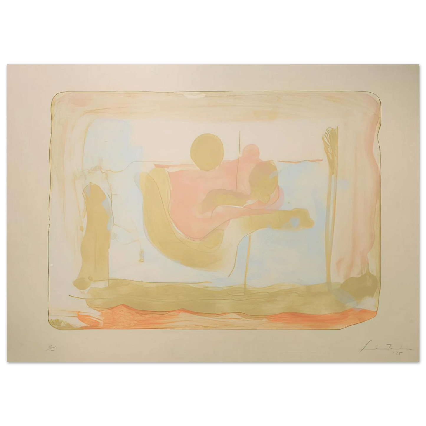 Helen Frankenthaler - Reflections I - 1995 Wall art - 21x29.7 cm / 8x12" - Fine Art Poster - -