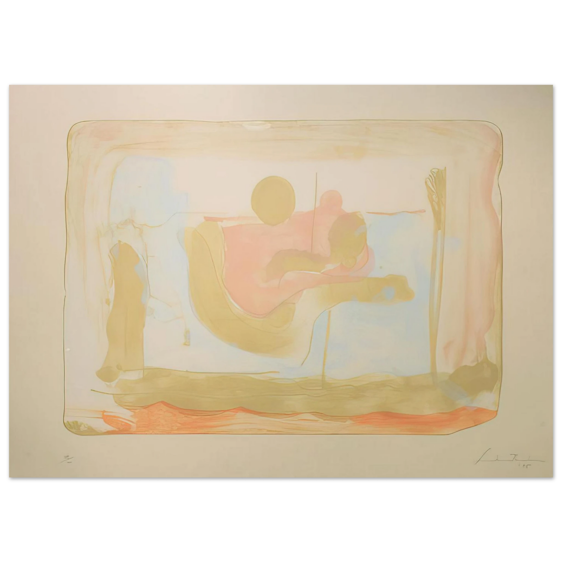 Helen Frankenthaler - Reflections I - 1995 Wall art - 21x29.7 cm / 8x12" - Fine Art Poster - -