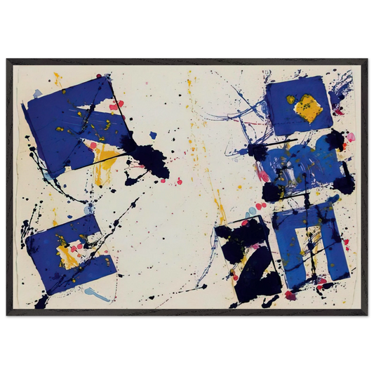 Untitled  EXP-SF-09-17-78  - Sam Francis Framed Art Print – Black Wooden Frame - Default Title - -Framed Art Print