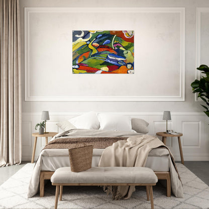TWO RIDERS AND RECLINING FIGURE - Wassily Kandinsky Acrylic Print - 70x100 cm / 28x40″ inches | Wassily Kandinsky Wall Art | Wassily Kandinsky Prints