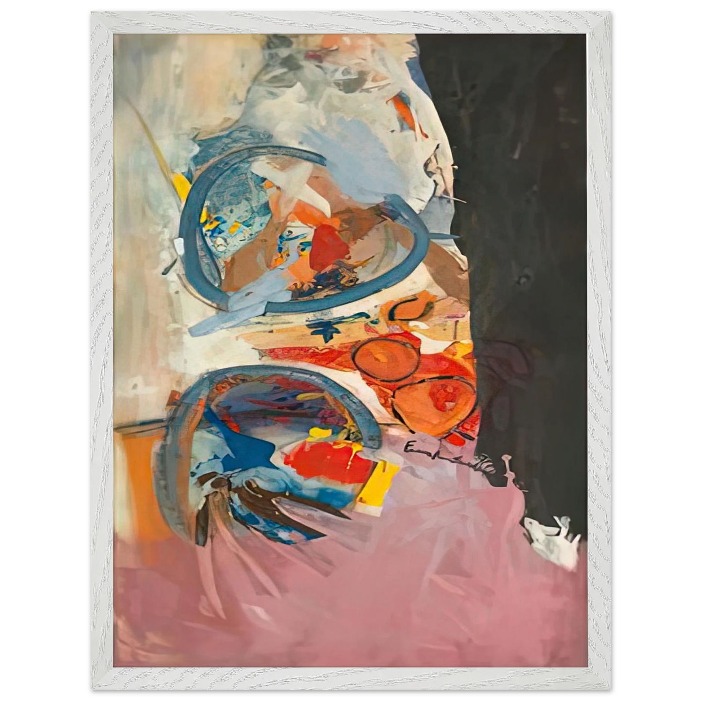Helen Frankenthaler - Take Off, 1956- Wall Art - 60x80 cm / 24x32 inches - Premium Wooden Framed Poster With Fine Art Paper - Black frame