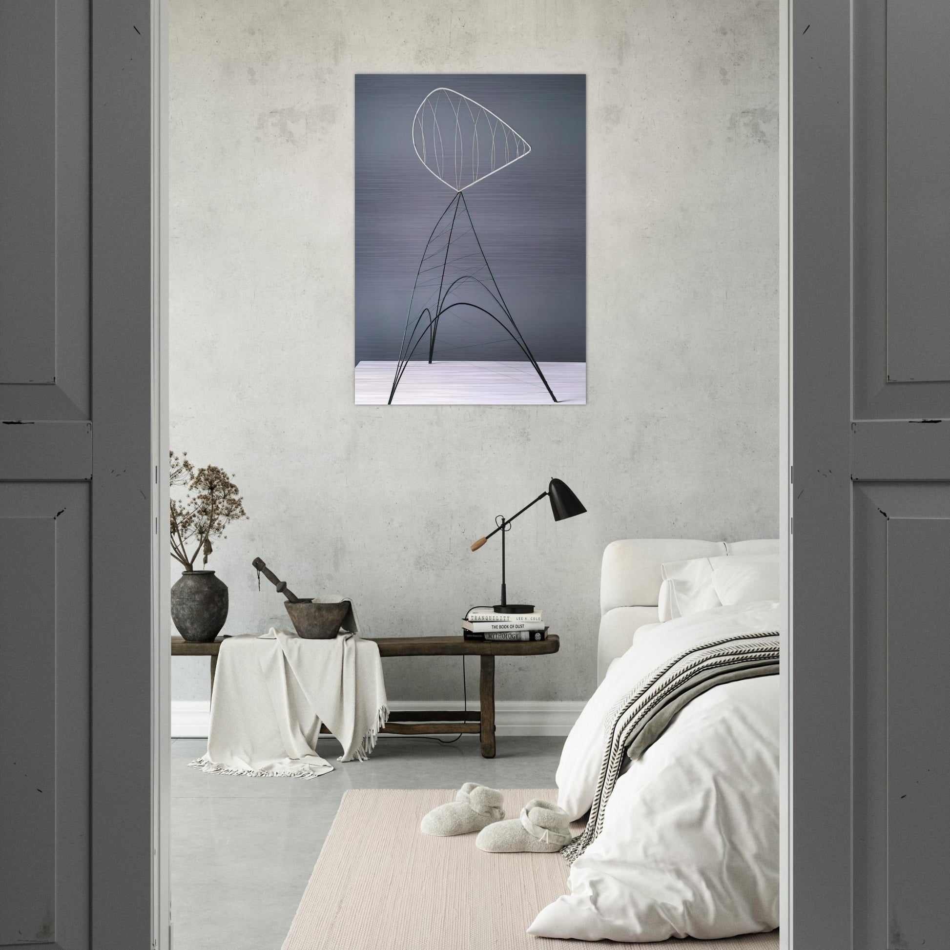 HOLLOW EGG 1939 - Alexander Calder Brushed Aluminum Print - 70x100 cm / 28x40 inches | Alexander Calder Aluminum Print | Alexander Calder Prints