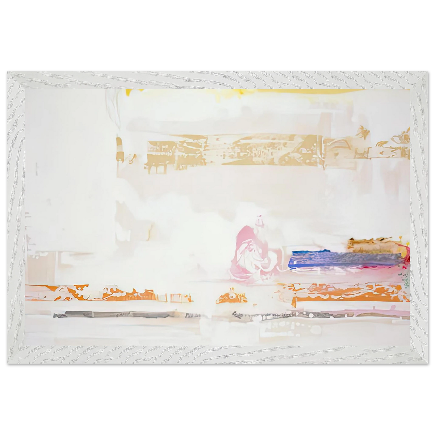 Helen Frankenthaler - Snow Basin, 1990- Wall Art - 60x80 cm / 24x32 inches - Premium Wooden Framed Poster With Fine Art Paper - Black frame