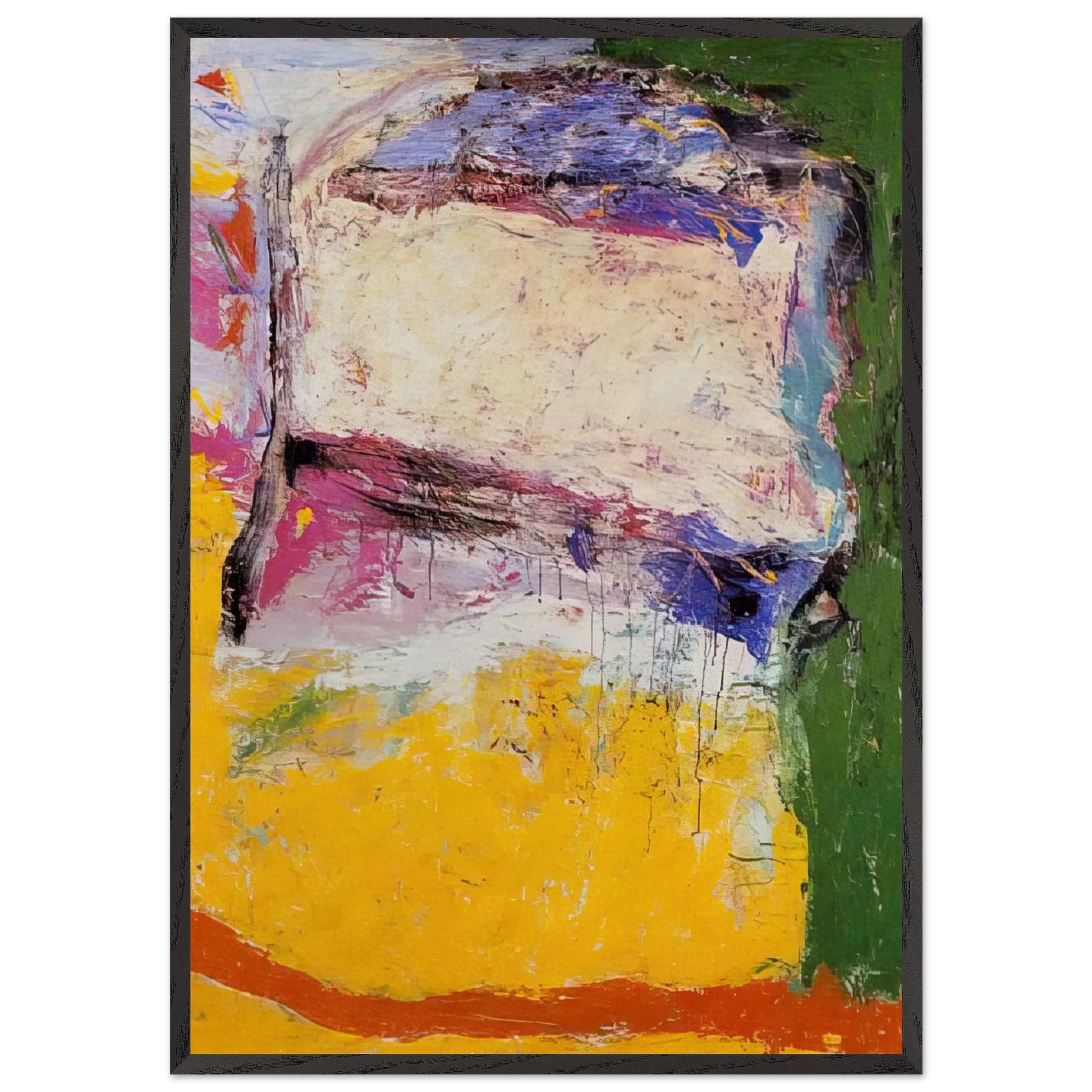 Bay - 1958 - Gene Davis Framed Art Print – Black Wooden Frame - Default Title - -Framed Art Print